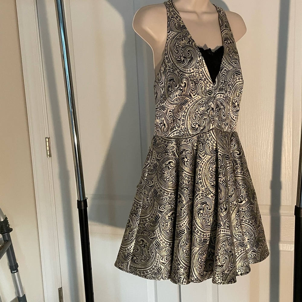Bebe White & Black Dress